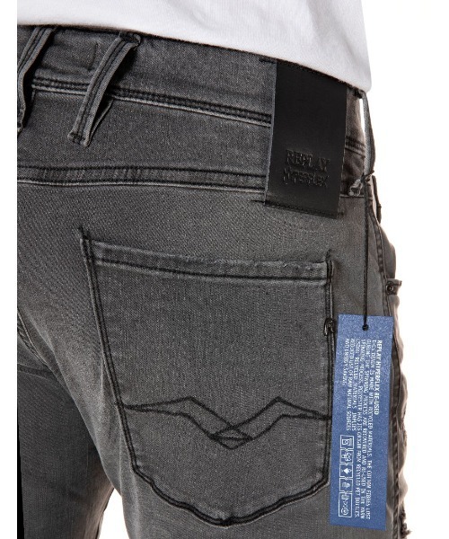 REPLAY（リプレイ） ジーンズ 10 OZ HYPERFLEX BLACK OD BLACK STR