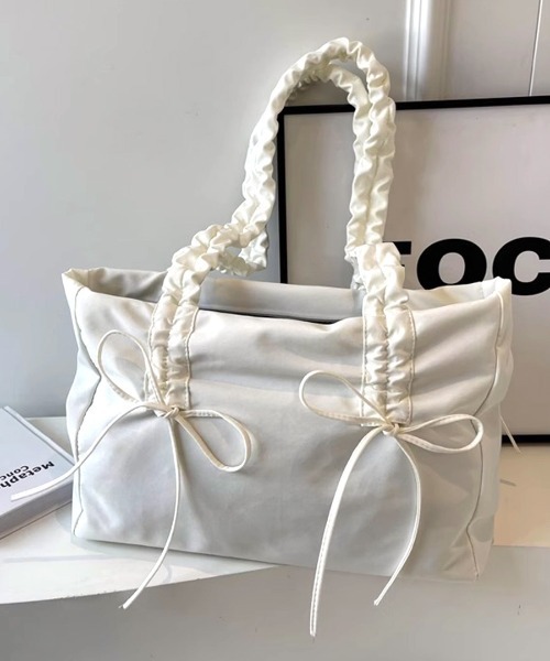 REMUR トートバッグ ドロストリボントートバッグ レディース