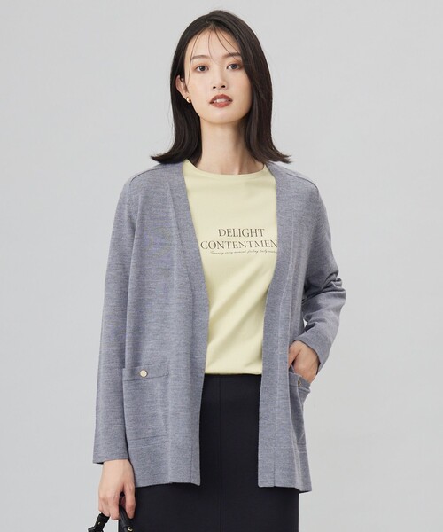 J.PRESS カーディガン 「洗える」KNIT BASIC ロングカーディガン