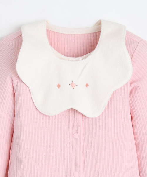 Robi 　ロンパース2点 ベビー服 ロンパース 「2点セット」ロサアイレットリブ