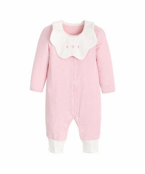 ベビー服 ロンパース 「2点セット」ロサアイレットリブ