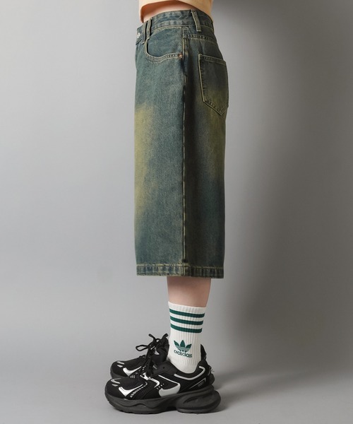 SPINNS（スピンズ） ジーンズ デニム デニムパンツ ウォッシュドデニム