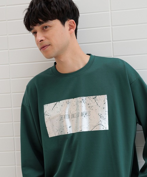 tシャツ 箔プリントT長袖 / 145406 メンズ | LAKOLE