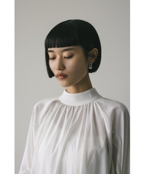 STYLEMIXER ブラウス シャツ ロングカフギャザータックブラウス