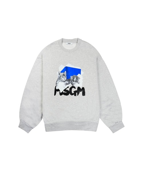 MSGM KIDS トレーナー CAT グラフィック スウェットシャツ