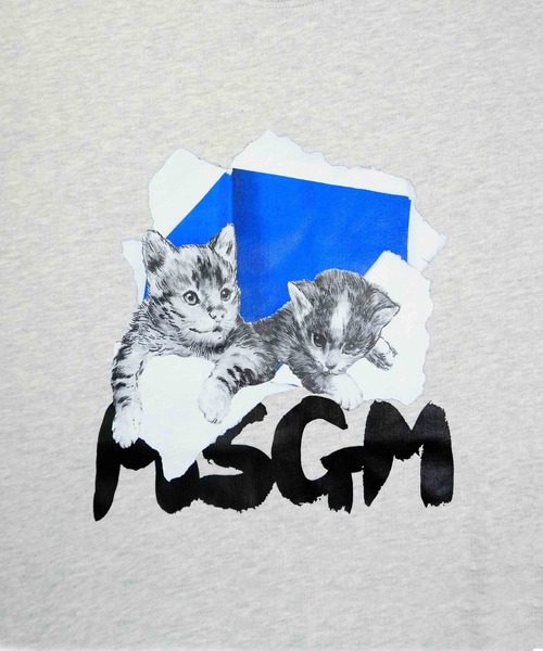MSGM KIDS トレーナー CAT グラフィック スウェットシャツ
