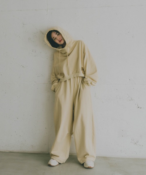 HANNE パーカー 「Mikako collaboration」タックスリーブフーディー