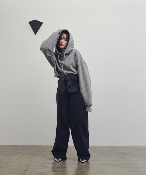 HANNE パーカー 「Mikako collaboration」タックスリーブフーディー