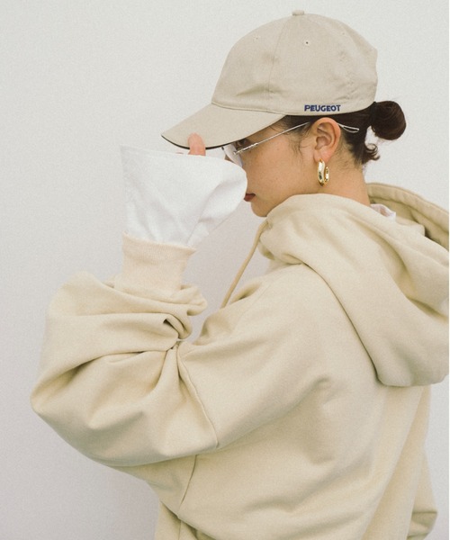 パーカー 「Mikako collaboration」タックスリーブフーディースウェット レディース Mikako collaboration】タックスリーブフーディースウェット