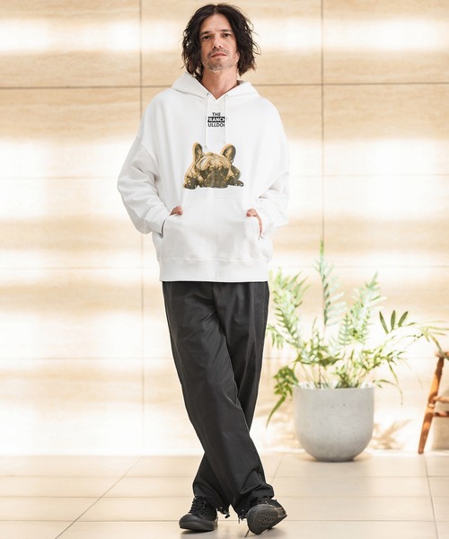 CAMBIO（カンビオ） パーカー mpa3587-プリント裏毛プルパーカー