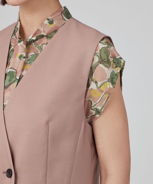 TOMORROWLAND collection ベスト ジレ ウールシルクタッサー