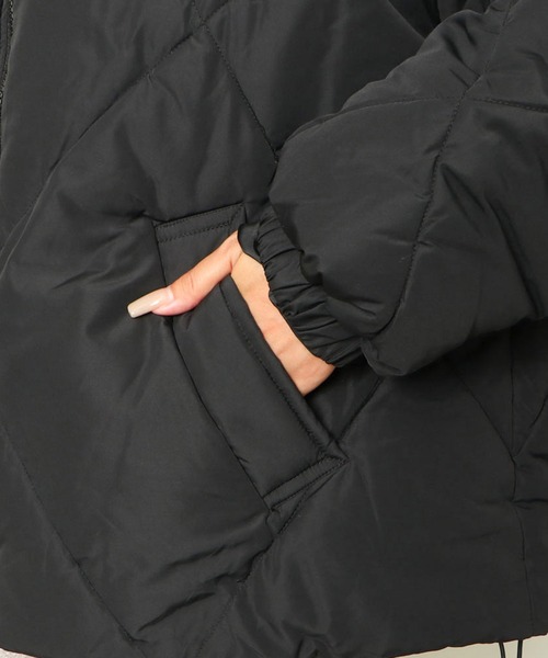 ブルゾン アウター ダイヤキルトBIGカラーブルゾン レディース