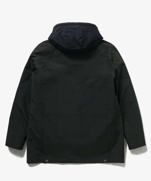 【US_Mサイズ】Lacoste ラコステ 黒 中綿ダウンコート ジャケット LACOSTE ラコステ バックロゴ モノトーン フード付き ダウンジャケット