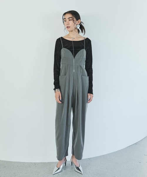 AIC. サロペット オーバーオール バックデザインキャミ