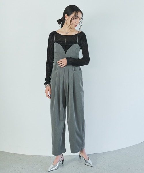 AIC. サロペット オーバーオール バックデザインキャミ