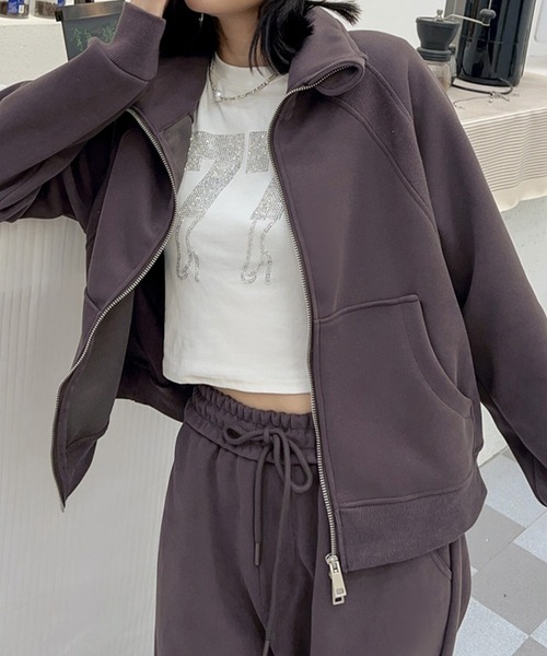 aimoha（アイモハ） トレーナー スウェット ハイネックダブルジップ