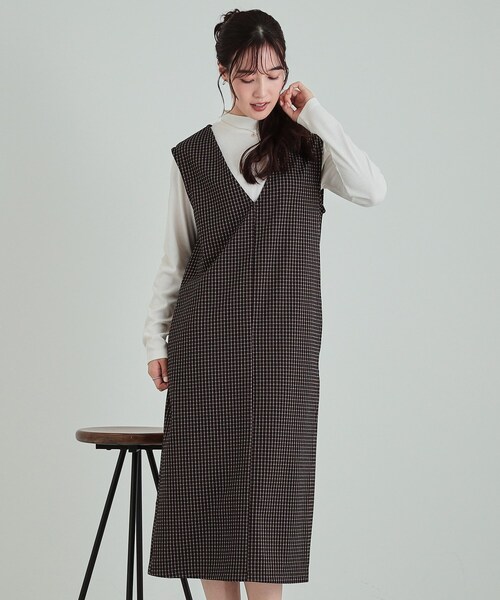 【そら】２点セット DRESKIP ワンピース 「S-LL/2点セット」Iラインシルエットですっきりと