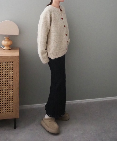 カーディガン heart button knit cardigan /ハートボタンニット