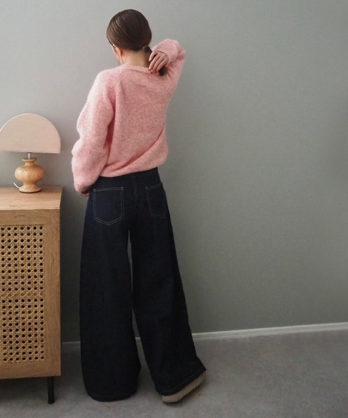 【トリートユアセルフ】Heart button knit cardigan カーディガン heart button knit cardigan /ハートボタンニット