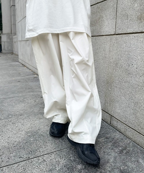 パンツ 「新色追加」タックバルーンワイドパンツ レディース