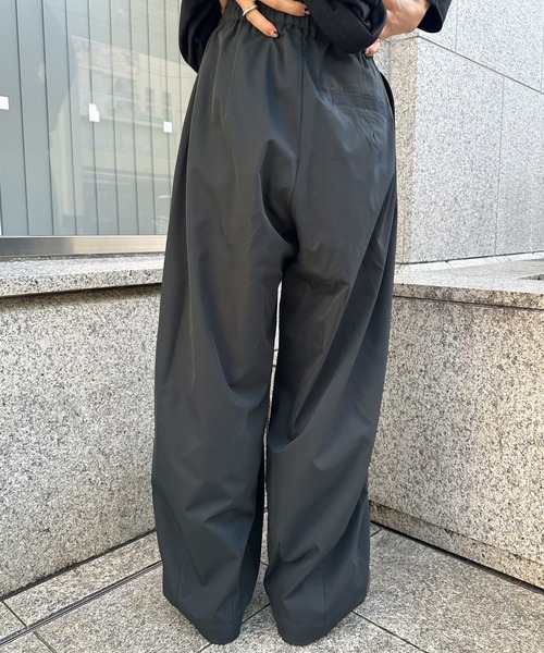 パンツ 「新色追加」タックバルーンワイドパンツ レディース