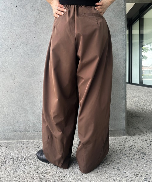 パンツ 「新色追加」タックバルーンワイドパンツ レディース
