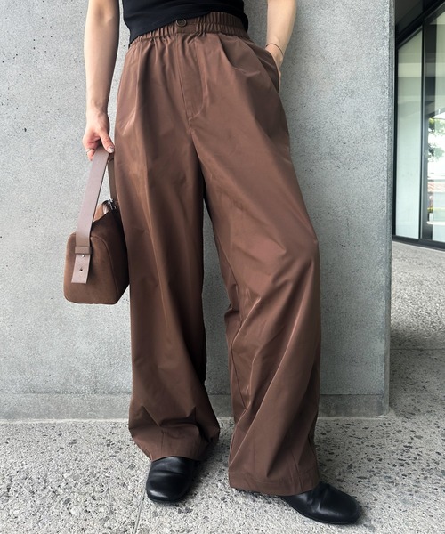 CELLAR DOOR タックバルーンパンツ ボンタンパンツ ブラウン パンツ 「新色追加」タックバルーンワイドパンツ レディース