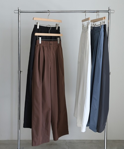 パンツ 「新色追加」タックバルーンワイドパンツ レディース