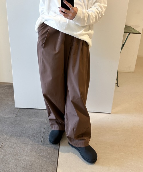 パンツ 「新色追加」タックバルーンワイドパンツ レディース