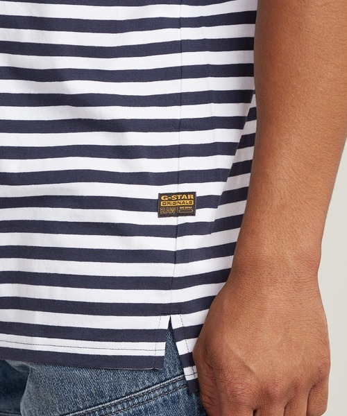 G-STAR RAW tシャツ NIFOUS STRIPE T-SHIRT/ワンポイントロゴ