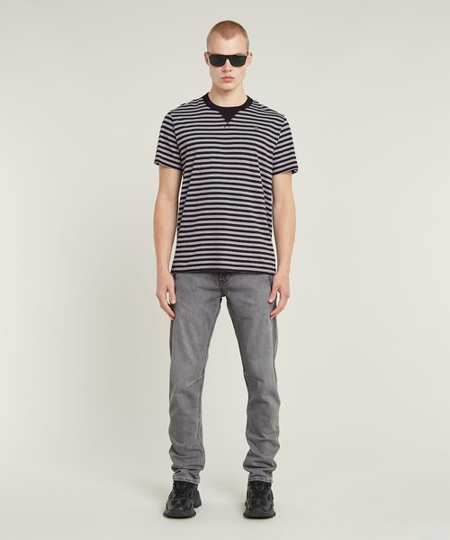 送料込★G-Star★Nifous Stripe Tシャツ セール】NIFOUS STRIPE T-SHIRT/ワンポイントロゴストライプT