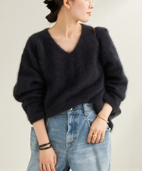 ニット Fur V Nuance プルオーバー レディース Plage Fur V Nuance  