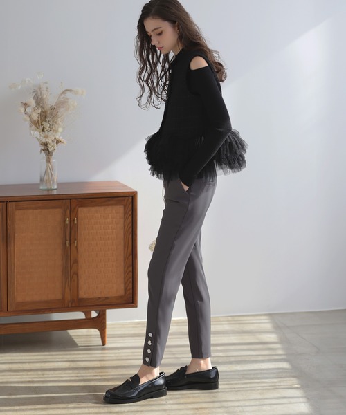 MERAKI（ファッション） パンツ ビジューパンツ レディース