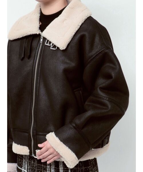 dazzlin ボアコンパクトショートブルゾン ダズリン dazzlin ボアコンパクトショートブルゾン （ブラック