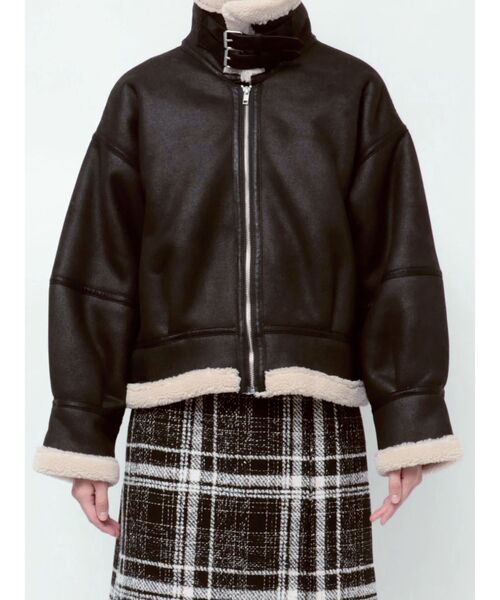 dazzlin ブルゾン アウター ボアコンパクトショートブルゾン