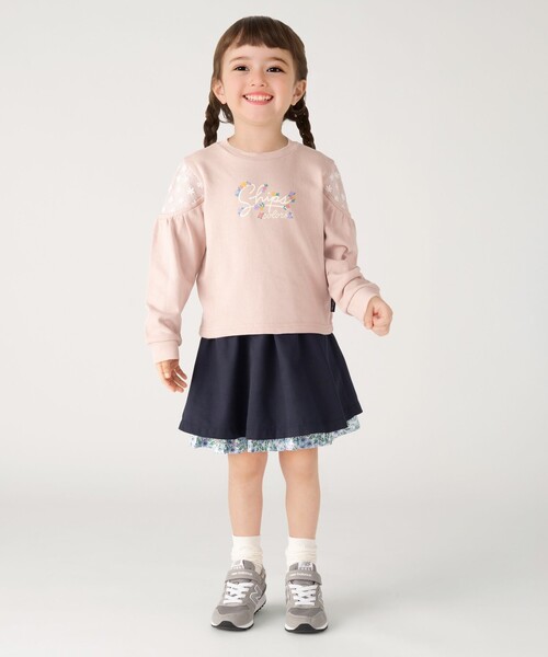 SHIPS Colors トレーナー Colors: 80〜130cm / ショルダー レース ロゴ