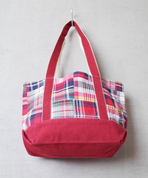 イーサンハント　L.L. bean マドラスチェック トートバッグ ヴィンテージ L.L. bean マドラスチェック パッチワーク トートバッグ