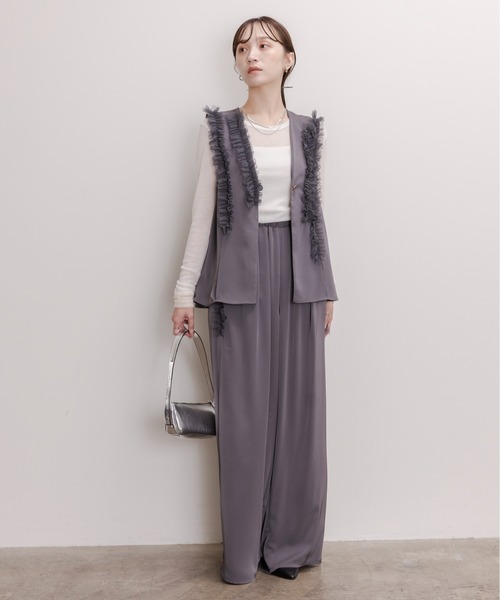 【期間限定:お値下げ】et.UNIVER フリルセットアップ Sサイズ Eimee Law セットアップ 「高身長向けサイズあり」チュール