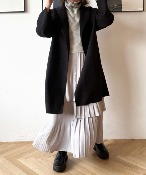 「archives」 チェスターコート MEDIUM グレイッシュベージュ レディース_画像2