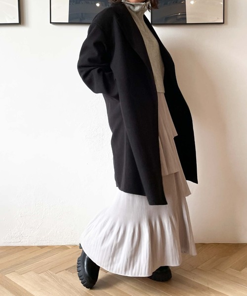 「archives」 チェスターコート MEDIUM グレイッシュベージュ レディース_画像4