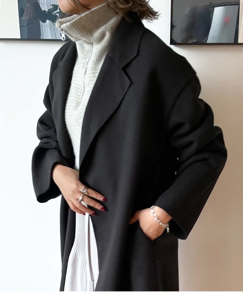 「archives」 チェスターコート MEDIUM グレイッシュベージュ レディース_画像5