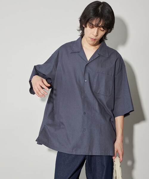 CITEN シャツ 「CITEN」リネンコットンオープンカラーシャツ