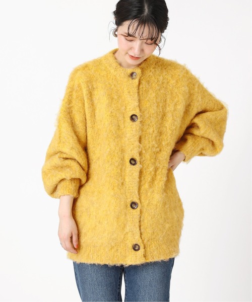 「B.C STOCK」 ニットカーディガン FREE イエロー レディース_画像9