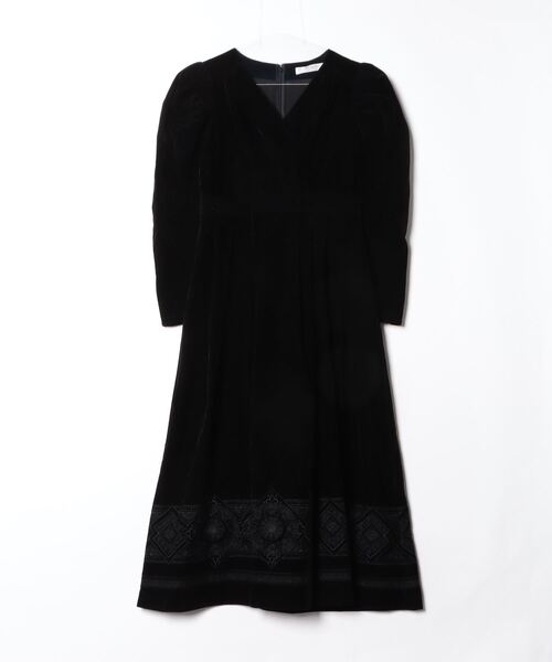 黒の長袖ワンピース manana suerte（マニャーナスエルテ） 長袖ワンピース FREE ブラック