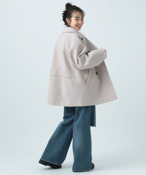 「BAYFLOW」 ピーコート SMALL ネイビー レディース_画像4