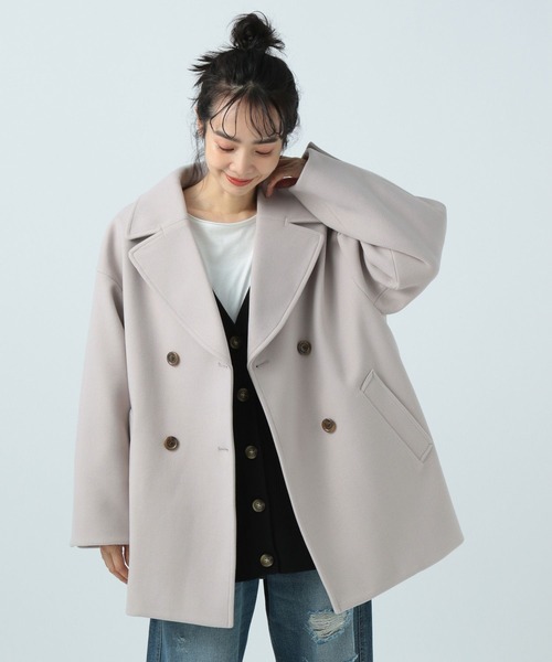 「BAYFLOW」 ピーコート SMALL ネイビー レディース_画像6