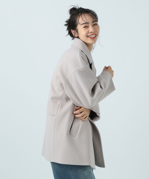 「BAYFLOW」 ピーコート SMALL ネイビー レディース_画像7