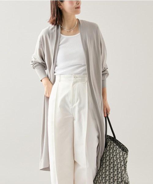 カーディガン COTTON SHEER LONG カーディガン レディース