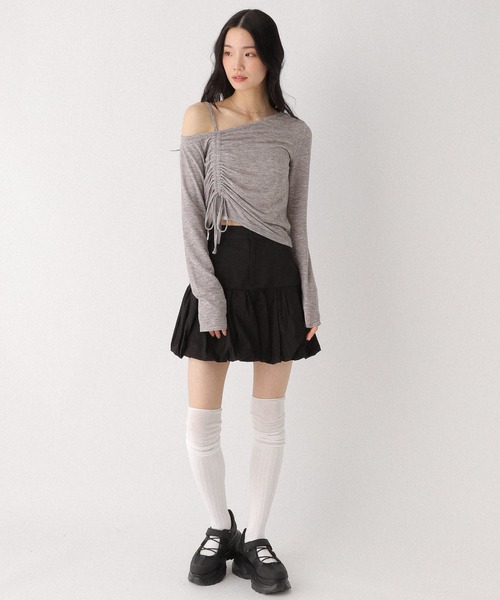 Heather（ヘザー） tシャツ アシメヘムドロストカットソー 327076