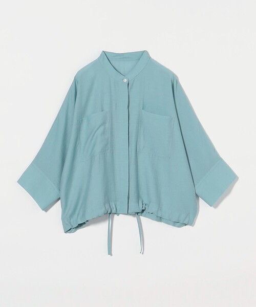 green label relaxing シアー バンドカラー シャツ green label relaxing（グリーンレーベルリラクシング）の